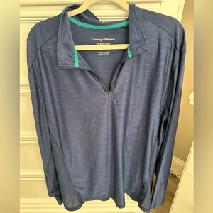 Tommy Bahama 1/4 Zip Pullover Activewear Shirt Men's Size XXL 2X Navy Blue